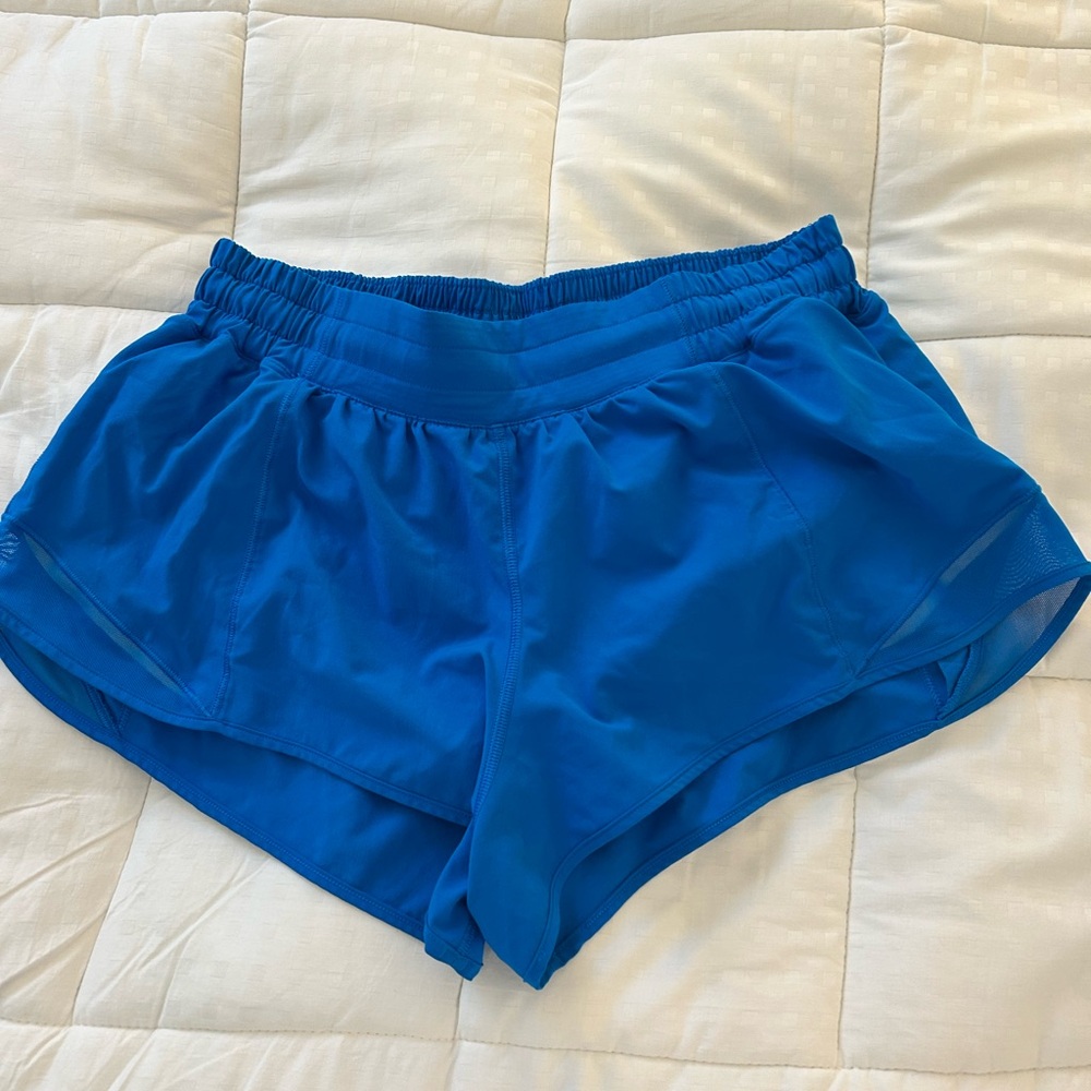 Blue LuluLemon Hotty Hot shorts